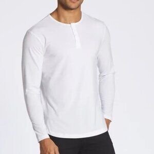 CUTS White Curve-Hem Buttery Soft Henley